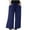Navy, variant on JIUKE Wide Leg Pants for Women Drawstring Elastic Waisted Loose Fitted Lounge Beach Trousers with Pockets