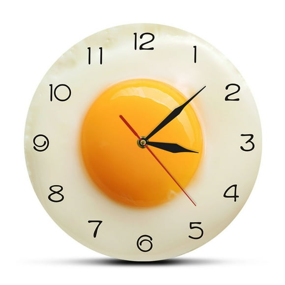 TopLLC Graphic Design Breakfast Themed Wall Clock Kitchen Clock Home Living Room Decoration Wall Clock Creative Clock