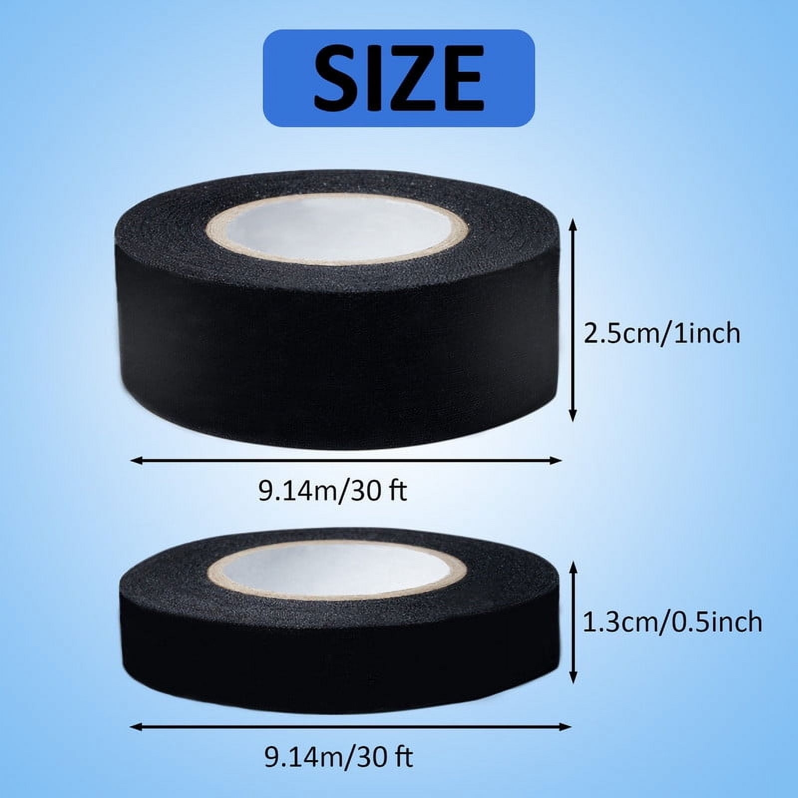 Fukushima Multipurpose Lacrosse Tape Set - 1 Inch and 1/2 Inch, Non Pre-Cut, 30ft Adhesive Tape for Lacrosse Sticks, Shin Pads, Golf Baseball Bats - Ideal Sports Gear and Gift Equipment(White, 12pcs)
