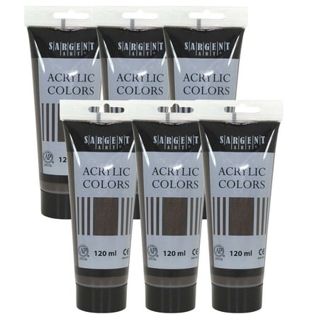 UPC: 0194629120550 | Sargent Art Acrylic Paint Tube 120 ml Raw Umber Pack of 6
