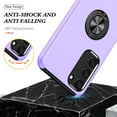 thumbnail image 5 of for Samsung Galaxy S23 Case, 360° Rotatable Ring Holder Kickstand Dual Layer Military-Grade Drop Tested Protection Support Car Holder Mount Magnetic Absorbing Bumper Phone Case, Purple, 5 of 7