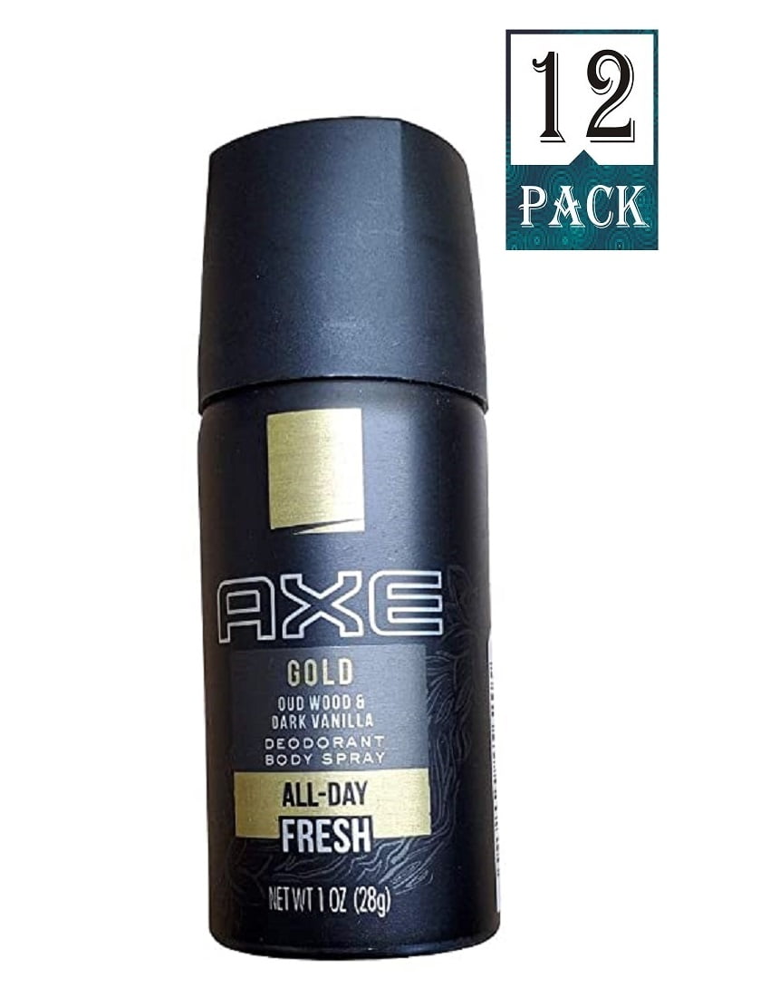 AXE Deodorant Body Spray Gold Oud Wood & Dark Vanilla Fresh 1 Oz of 12) - Walmart.com
