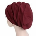 thumbnail image 6 of Shinycome Unisex Cotton Sleep Cap Cancer Beanie Turban Hair Loss Chemo Hat Pleated, 6 of 20