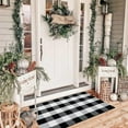 Buffalo Plaid Rugs 24'' x 36'' Black and White Check Area Rugs Indoor