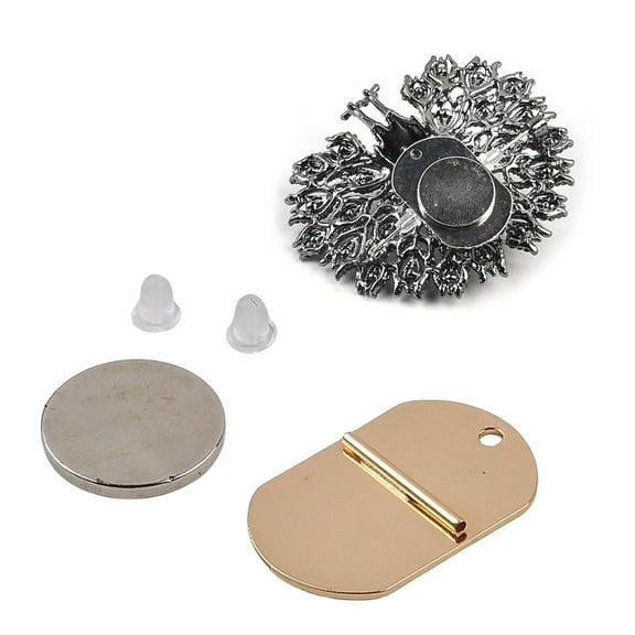 Miniature Magnetic Brooch Converter for Clothing and Accessories Invisible Pin Back for Scarves