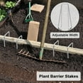thumbnail image 4 of MySit 6 Inch 100 Pack Galvanized Garden Stakes Plant Cover Stakes 11 Gauge Lawn Staples, Garden Staples Securing Pegs for Securing Weed Fabric Landscape Fabric Netting Ground Sheets Fences, 4 of 8
