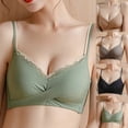 thumbnail image 4 of Lovskoo 2024 Women's Lace Wireless Bra Lacy Full-Coverage Bra for Women Support Everyday Wear Khaki, 4 of 4
