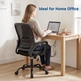 thumbnail image 2 of Atilioo Ergonomic Office Chair, Comfy Desk Chair with Adjustable Height & Lumbar Support, Mesh Swivel Rolling Computer Chair with Armrests for Adults, Black, 2 of 14