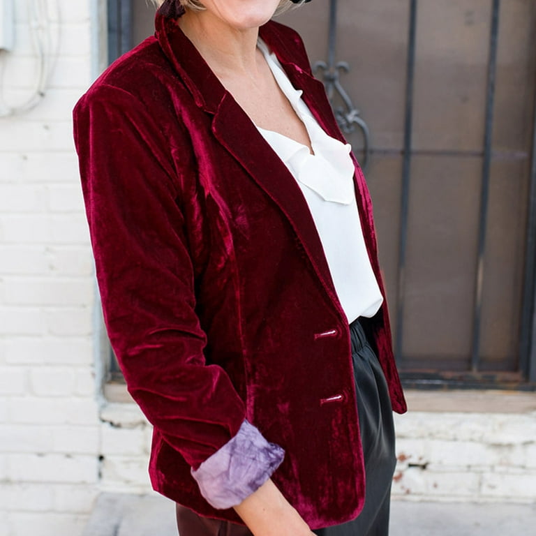 Vintage velvet top jacket womens