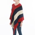 thumbnail image 6 of Summer Clearance Sale! Pitauce Cover Up for Women Patchwork V Neck Crochet Poncho Knitting Cape Asymmetric Tassel Hem Shawl Versatile Wrap Tops, 6 of 6