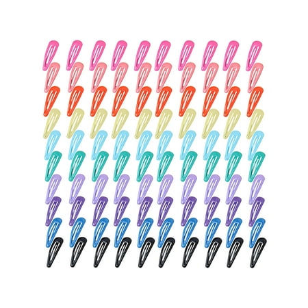 Slip Baby Snap Clip - Hair Clips, Coxeer 100Pcs Girls No Slip Metal Snap Hair Clips Hair Clip Barrettes Accessories for Baby Girls