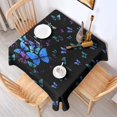thumbnail image 2 of Black Butterfly Pattern Square Tablecloth,Waterproof Square Table Cover,Wipeable Spillproof Washable Table Cover for Home Kitchen Party Decor 42"X42"(107x107cm), 2 of 6