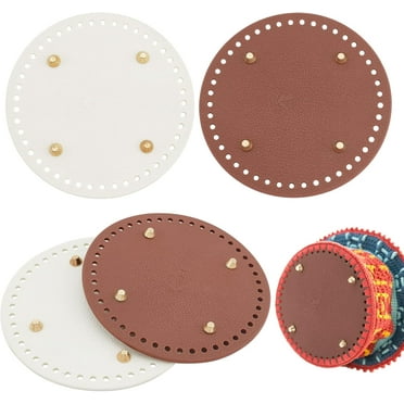 Yayatty 10 Pcs PU Leather Bag Botto Oval Knitting Crochet Bags Botto