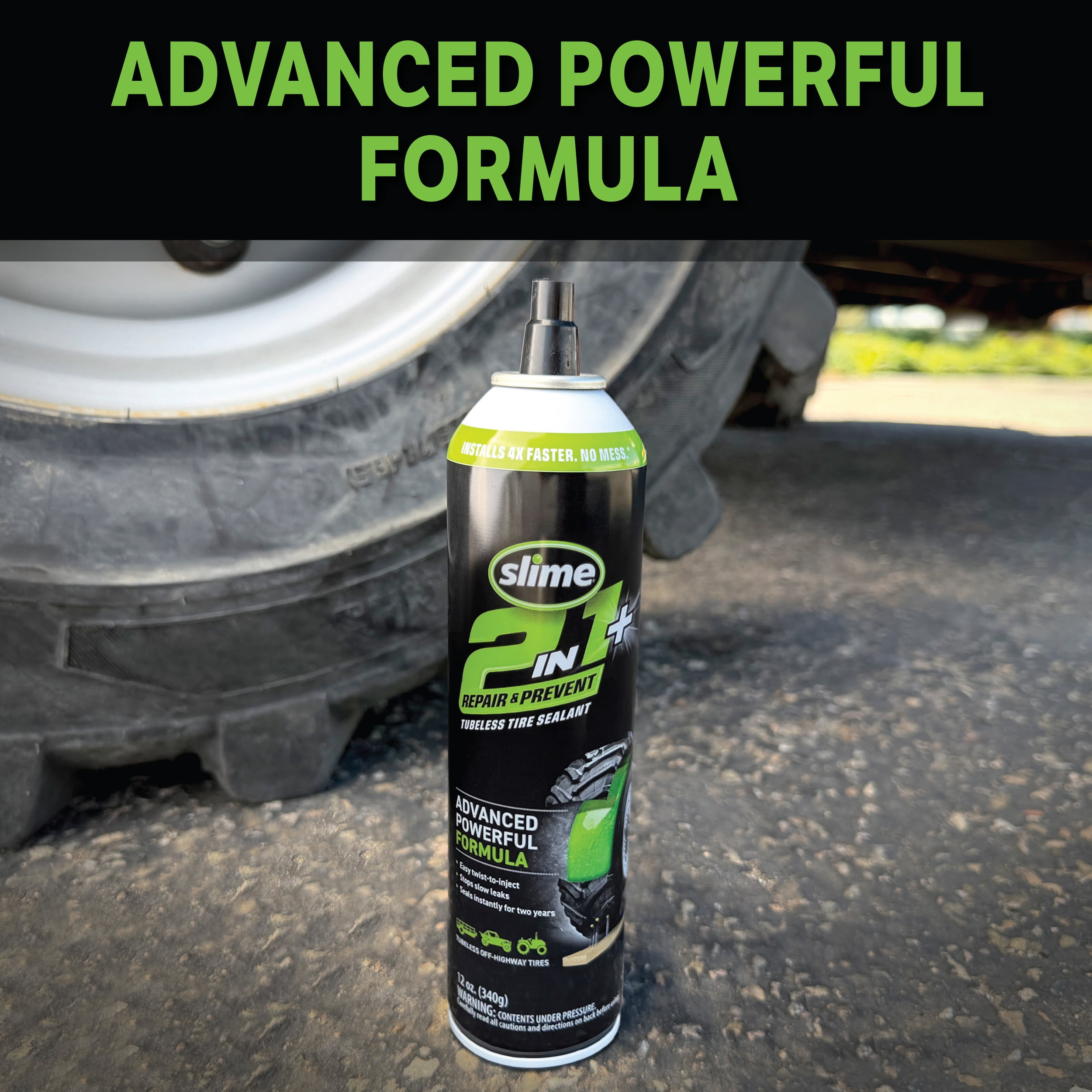 Slime 2-in-1 Plus Repair & Prevent Tubeless Tire Sealant, 12oz