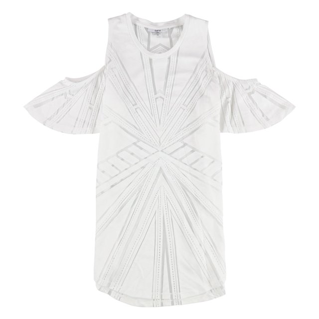 Blusa de punto quemado bar III transparente para mujer blanco mediano