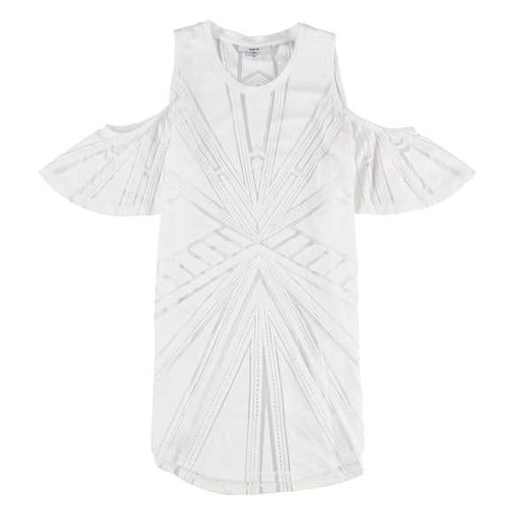 Blusa de punto quemado bar III transparente para mujer blanco mediano