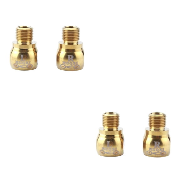 Soidarity 1 Pair Bike Fixie Pedal Screws Adapters Extender Extension Oro 2Conjunto