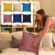thumbnail image 1 of Funda de Almohada Plisada de Terciopelo Suave para Sofá, Cabecero U Oficina. Cojín de Apoyo Lumbar con Cremallera Oculta, Protección para La Cintura, Tela de Terciopelo Acolchado de Pv Duradera, Eleg, 1 of 6