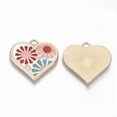 thumbnail image 2 of U8MO 10pcs Fruit Alloy Enamel Metal Charms Heart Dangle Pendants Ornament 13~30.5mm-Heart-21x22x1.5mm, 2 of 2