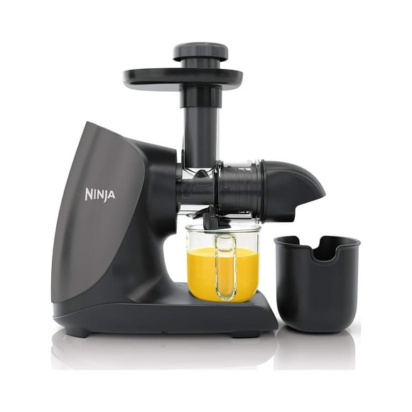 Ninja JC101 Cold Press Pro Compact Powerful Slow Juicer with Total Pulp Control and Easy Clean, Graphite, 13.78 in L x 6.89 in W x 14.17 in H