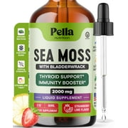 Pella Nutrition Sea Moss Extract Liquid Supplement, Immune Support, Strawberry Lime, 2 fl oz