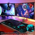 thumbnail image 4 of Mouse Pad, Hologram World Map Interface Cyber Future Large Gaming Mouse Pad for Desk, Desk Mat with Seamed Edges, Waterproof, Non-Slip Rubber Base, Computer Mousepad, 31.5 x 15.7 Inch, 4 of 6