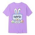thumbnail image 3 of Rhuody Boy Tops Easter T Shirt Short Sleeve Tee Cartoon Bunny Graphic Crewneck Blouse Adorable Boy Summer Clothing 1-2 Years Purple, 3 of 3