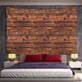 thumbnail image 2 of Tapiz geométrico de grano de madera retro, gran tamaño, decoración para colgar en la pared, decoración del hogar, mesita de noche, fondo bohemio, 2 of 5