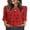 Red, variant on Blouses for Women Lace Tops Dressy 3/4 Length Sleeve Business Casual Outfits Vacation Spring Summer Clothes