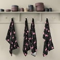 thumbnail image 5 of Dreamtimes Pink Flamingo Black Bird Summer Kitchen Towels Dish Bar Tea Towel Dishcloths Set of 4 Super Absorbent Soft 18 x 28 inches, 5 of 7