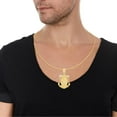 thumbnail image 2 of Floreo 10k Yellow Gold Virgin Mary CZ Anchor Two-Tone Religious Pendant Large, 2 of 3