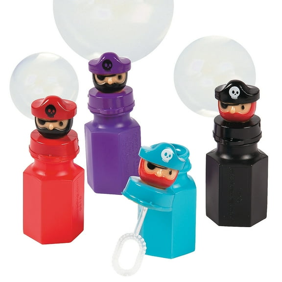 Pirate Character Bubbles - Party Favors - 12 Pieces