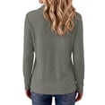 thumbnail image 5 of Waffle Knit Tops for Women Long Sleeve Collared Work Golf Polo Shirts Business Casual Loose Fit Blouses, M, 5 of 5