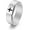 silver, variant on Spinner Cross Ring, 8mm Width, Titanium Stainless Steel, Unisex, Silver & Black, Size 6-13