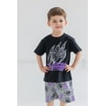 thumbnail image 2 of Marvel Avengers Black Panther Little Boys T-Shirt and French Terry Shorts Outfit Set Toddler to Little Kid, 2 of 5