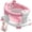 Pink, variant on Soluxeo Baby Bath Seat for Babies 6 Months & up, Non-Slip Toddler Bath Seats for Babies Sitting Up with 4 Suction Cups & Soft Cushion for Shower(Gray)