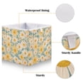 thumbnail image 3 of Cabinet Storage Basket 11.02x11.02x11.02 Inches Storage Box Foldable, Storable and Easy to Assemble ，Open Home Storage Bins ，Closet Storage Bins Blooming Yellow Flower, 3 of 8