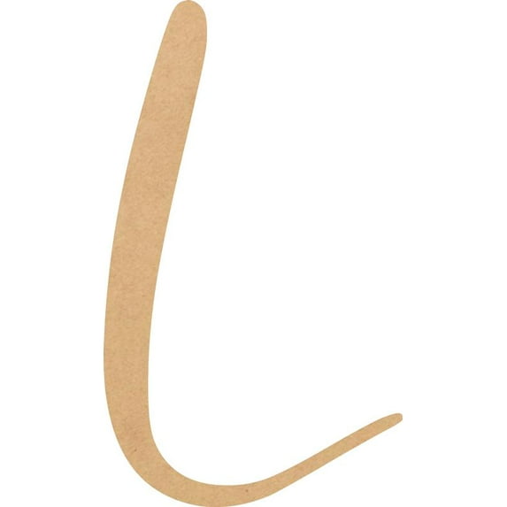 Wooden Letter L Blank Craft, Paintable 10'' MDF Wood DIY, Snowy