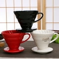thumbnail image 2 of Monyance ceramic coffee dripper 1pc Ceramic Cone Shape Design Coffee Filter Cup Coffeepot Handmade Coffee Maker for Home Office (Black for 1-2 People Use)(3.82X3.82X3.15Inches), 2 of 10