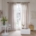 thumbnail image 4 of TURKIO Farmhouse Boho Curtains for Living Room Semi Blackout Curtains Rod Pocket Curtain 1 Panel,52"Wx84"L,Taupe, 4 of 8