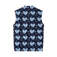 thumbnail image 5 of Resicozy Mens Valentines Knit Sweater Vest Sleeveless Button Down V Neck Tops 2026 Spring Casual Loose Printed Basic Vests Blue L, 5 of 6
