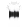 thumbnail image 4 of Womens Boho Floral Sundresses Beach Vacation Cold Shoulder Summer Casual Dresses Trendy Short Sleeve T Shirt Dress White, M, 4 of 6