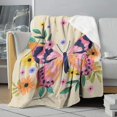 thumbnail image 2 of Butterfly 50x60 Inch Double-Layer Lamb Fleece Throw Blanket – Super Soft & Cozy Flannel with Lamb Wool Backing, Warm Anti-Pilling Plush Blanket for Couch, Bed, Sofa, 2 of 5