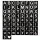thumbnail image 1 of YEAJON Plantillas de letras de 3.0 in, números de símbolos, plantillas para manualidades, 66 piezas de plantillas de alfabeto de plástico reutilizables para pintar sobre madera, pared, tela, vidrio de, 1 of 1