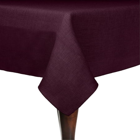 

Ultimate Textile Faux Burlap - Havana 72 x 120-Inch Rectangular Tablecloth - Basket Weave Burgundy Red