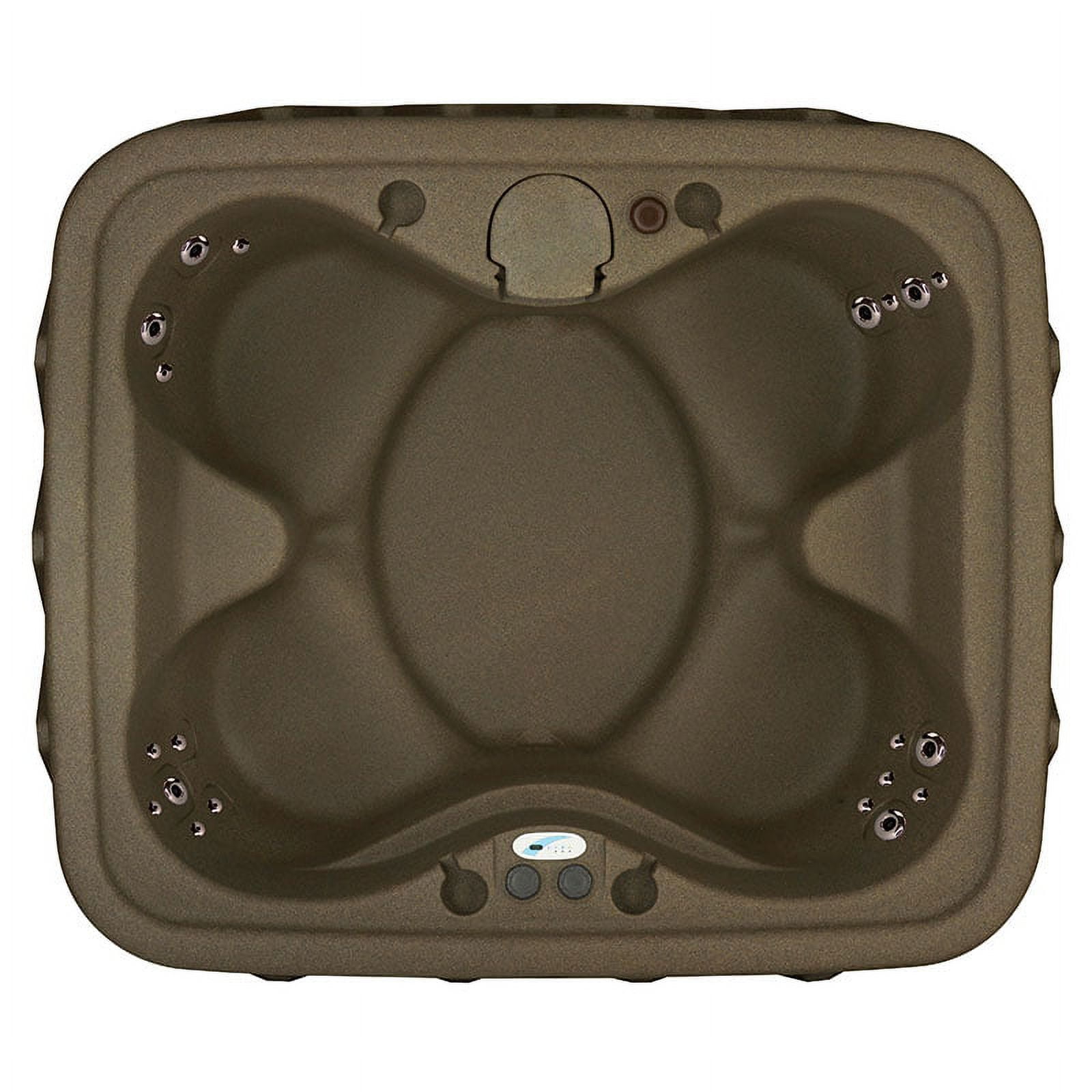 Select 400 4-Person Stainless 20-Jets Plug and Play Hot Tub with LED Waterfall in Keystone