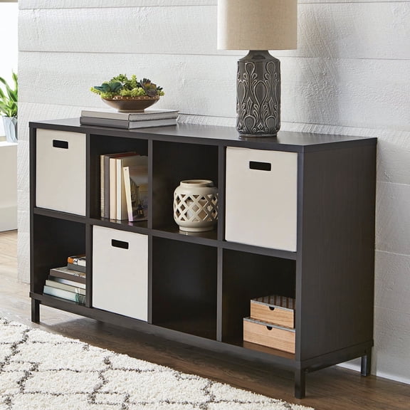 Open Box Better Homes & Gardens 8-Cube Organizer with Metal Base, Espresso