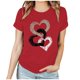 thumbnail image 3 of RKSTN Valentine Gifts Women's Valentine's Day T Shirts Oversized Crewneck Valentines Graphic Print Short Sleeve Shirt Womens Casual Solid Round Neck Plus Size Loose Fits Tee Top Summer Clothes, 3 of 8