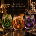 thumbnail image 6 of 3D Mythic Dragon Glass Cup, Fantasy Sculpted Dragon Drinkware with Crystal-Style Orb Design, Decorative Cocktail Glass for Home Bar Shelf Decor and Dragon Lover Gift, 6 of 7