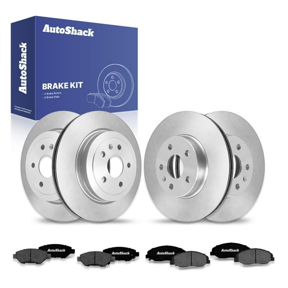 AutoShack Front Vented & Rear Vented Brake Rotors   Premium Ceramic Pads 12-PC Brake Kit Replacement for 2008-2012 Cadillac CTS 2014 Cadillac CTS